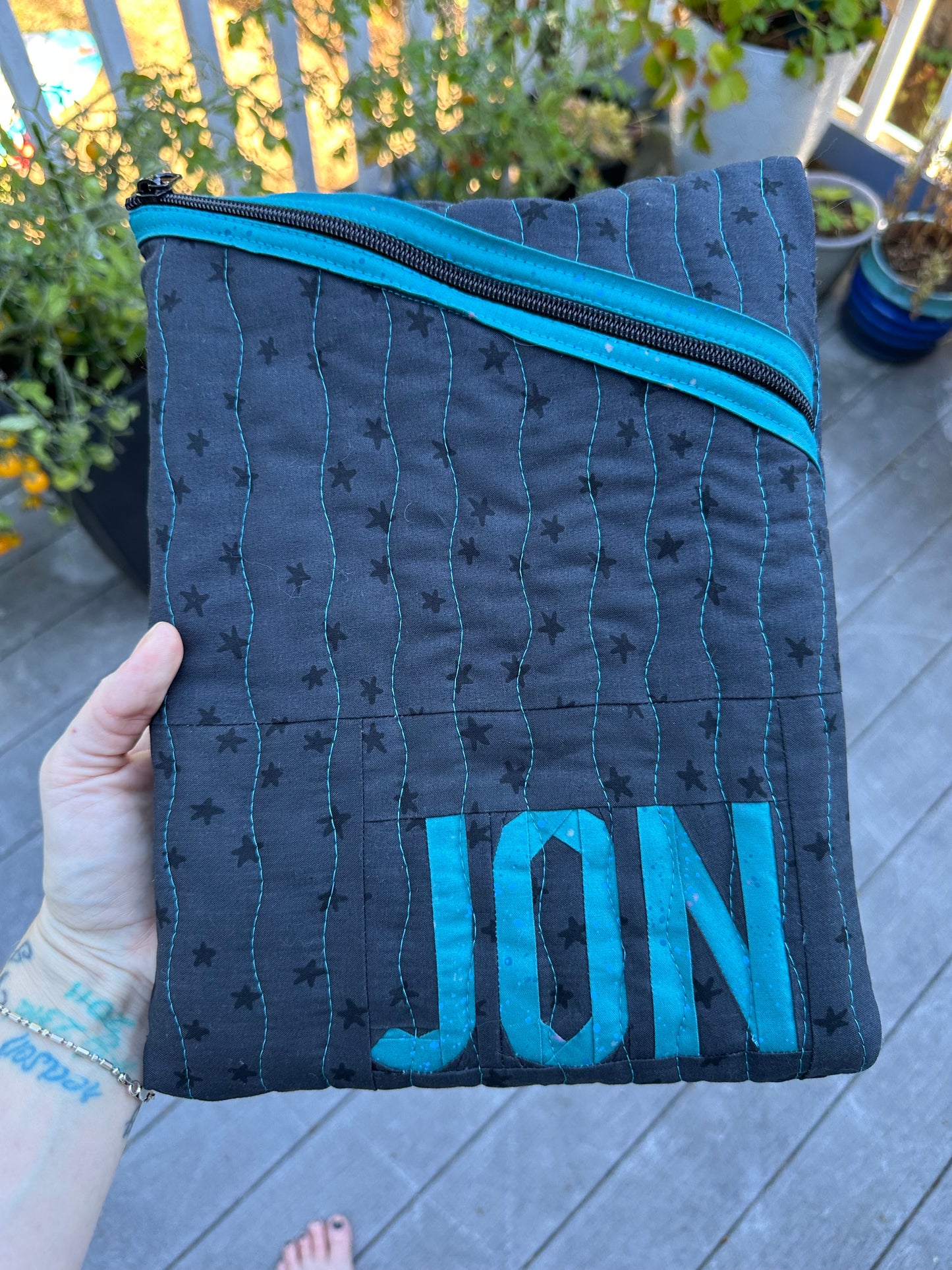 Custom quilted iPad case