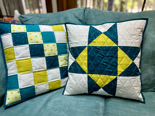 Envelope-Back Quilted Pillow Covers – Set of 2