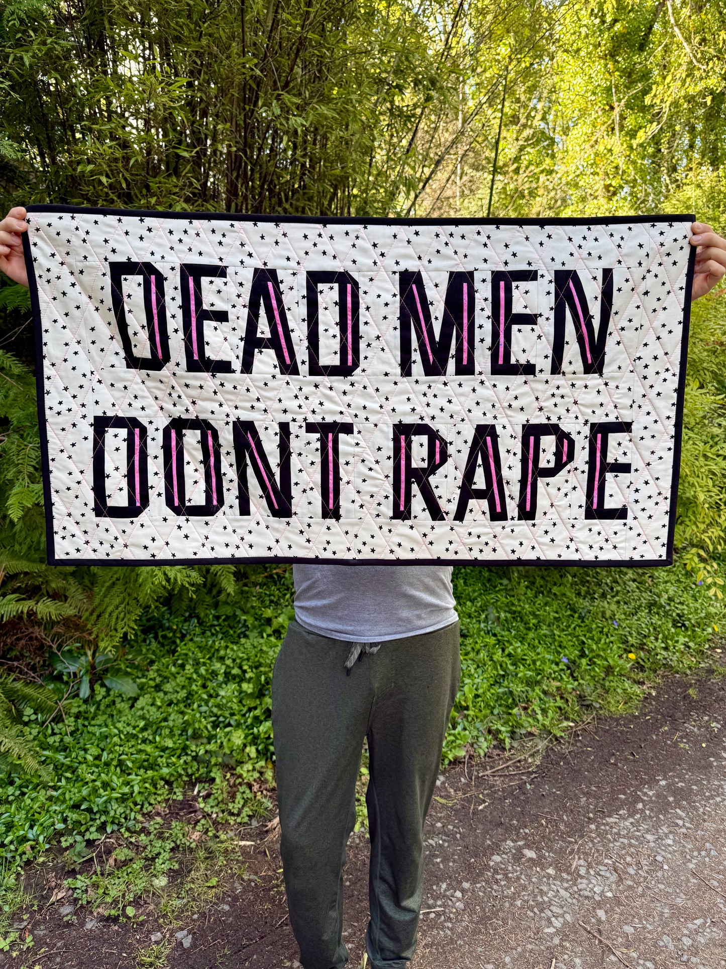 Dead men don’t rape wall hanging