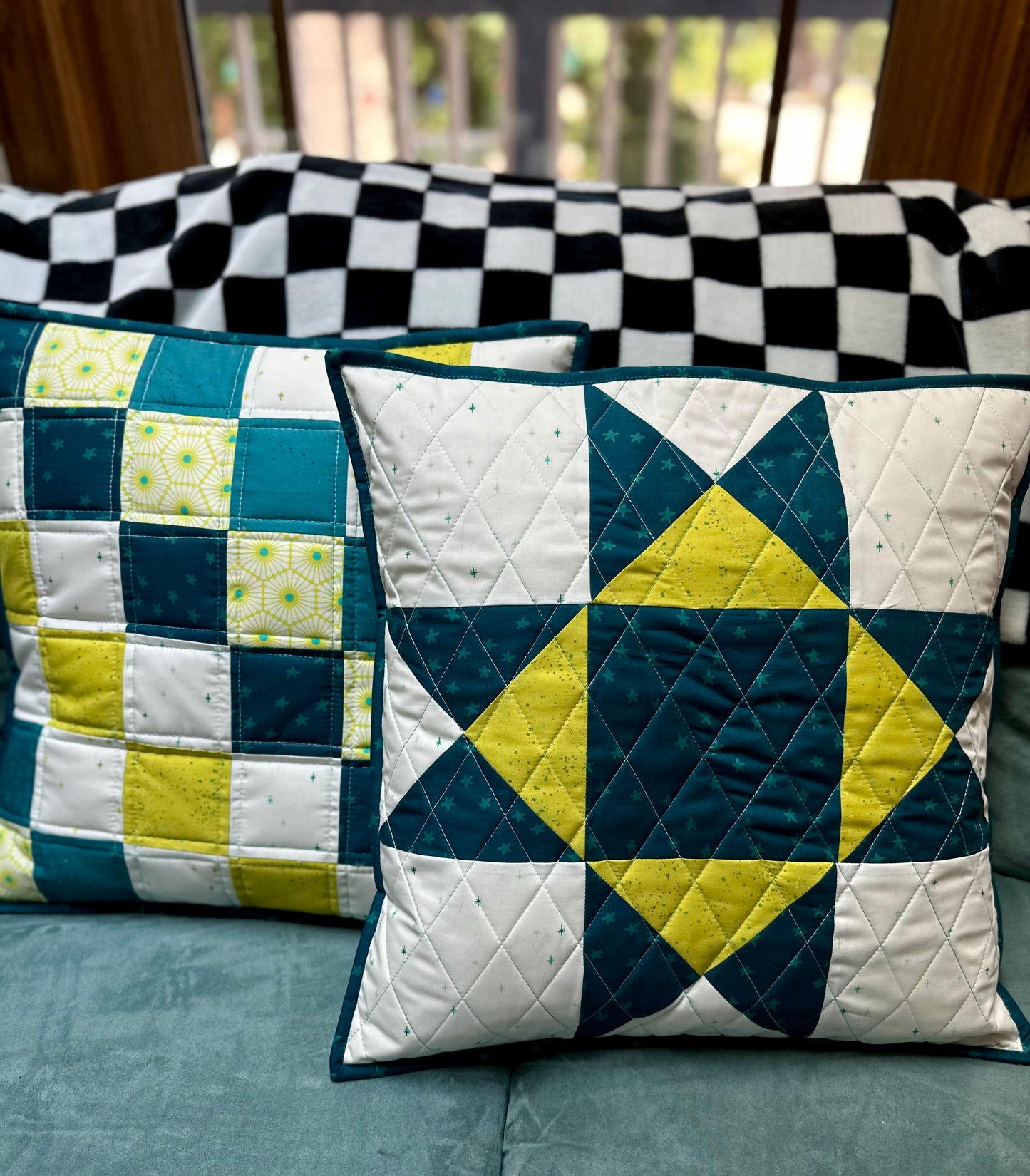 Envelope-Back Quilted Pillow Covers – Set of 2