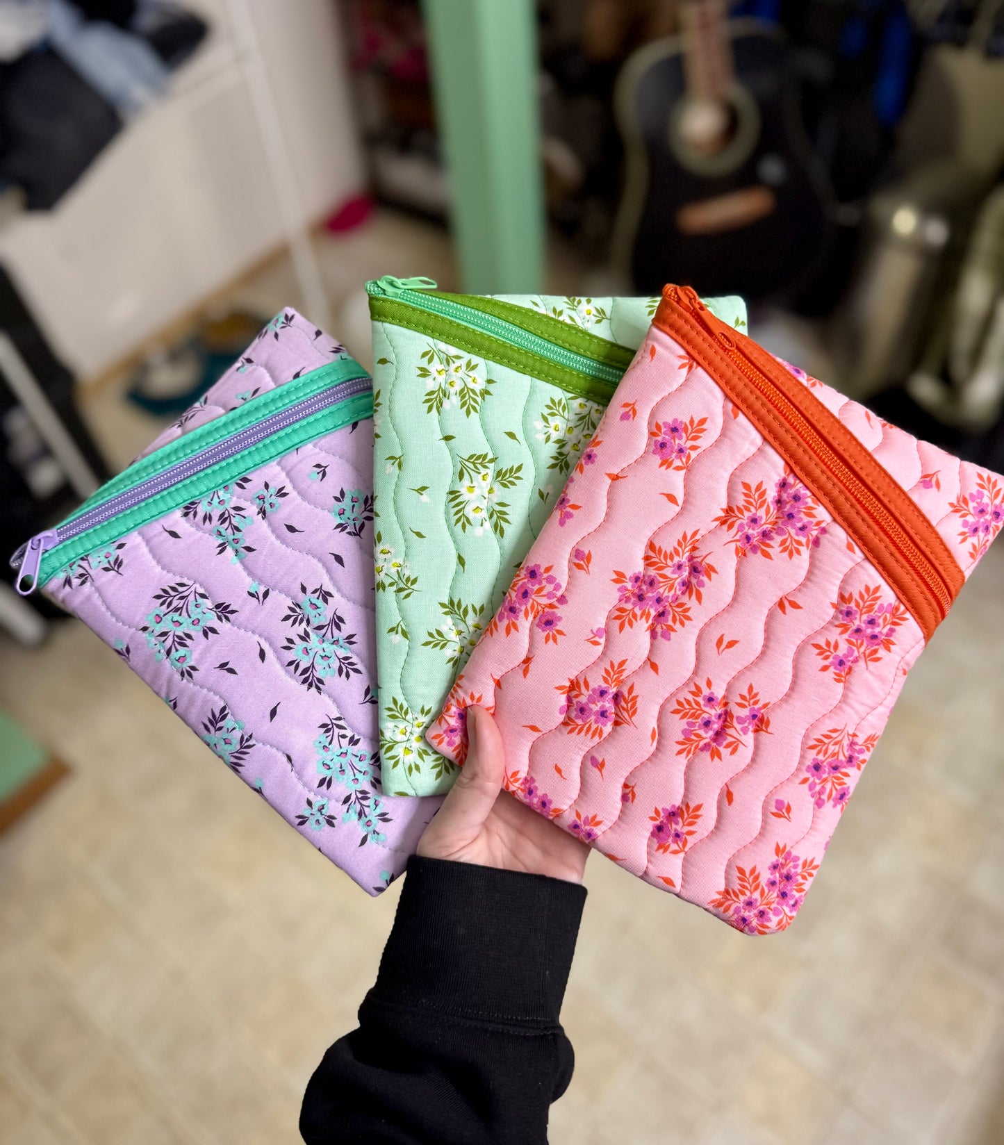 Quilted Floral Kindle Sleeve